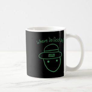 Caneca De Café Funny Leprechaun Amateur Sketch Meme Rua Irlandesa