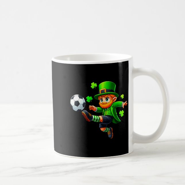Caneca De Café Funny Leprechaun Irish Soccer St Patricks Men Boy  (Direita)
