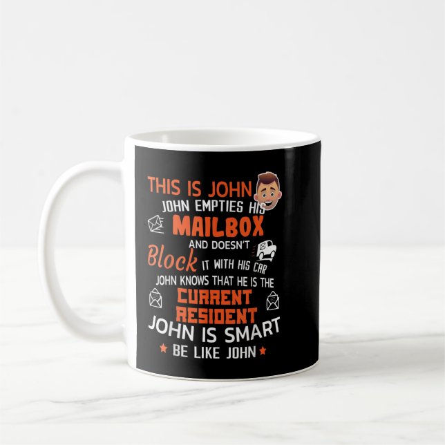 Caneca De Café Funny Mail Carrier Gift For Postman Mailman Postal (Esquerda)