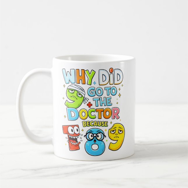 Caneca De Café Funny Maths Numbers Doctor Joke Mug (Esquerda)