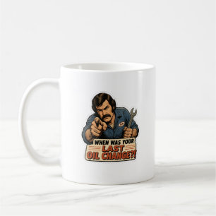 Caneca De Café Funny Mechanic Troca de Óleo Carro Meme