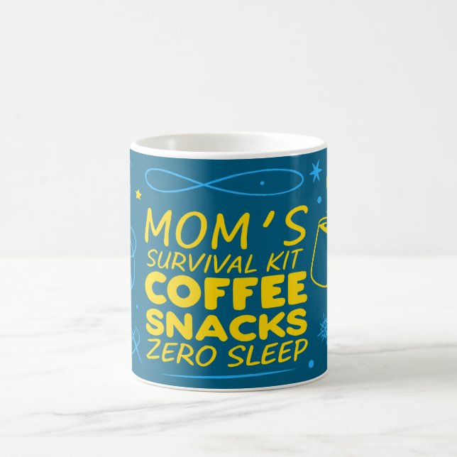 Caneca De Café Funny Mom Survival Mug 2026, Tired Mom Mug (Centro)