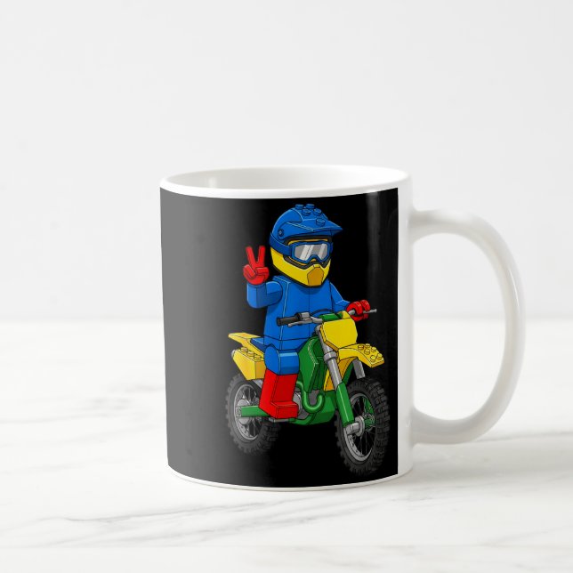 Caneca De Café Funny Motorbike Builder Boys Block Building Toys D (Direita)