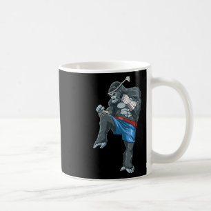 Caneca De Café Funny Muay Thai Gorilla - Tailandês Boxing