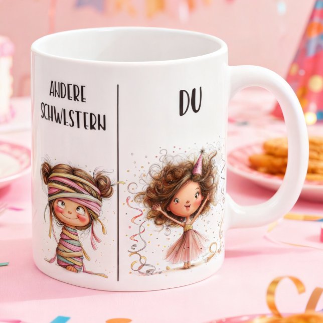 Caneca De Café Funny Mug for Sisters in German (funny mug other sisters)