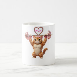 Caneca De Café Funny Muscular Cat Mother's Day Gym Mom Coffee Mug