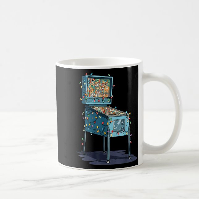 Caneca De Café Funny Nball Machine Christmas Graphics Lights Love (Direita)