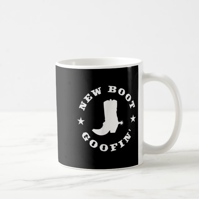 Caneca De Café Funny New Boot Goofin Cowboy Boot Meme Quote  (Direita)