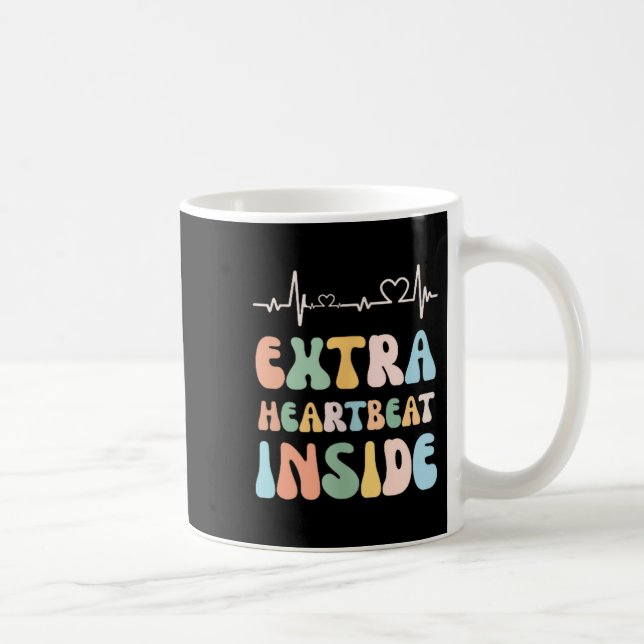 Caneca De Café Funny New Mom Extra Heartbeat Inside Pregnancy Ann (Direita)