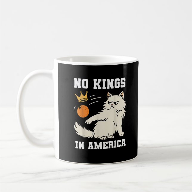 Caneca De Café Funny No Kings in America Retro Classic Style (Esquerda)