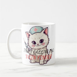 Caneca De Café Funny Nurse Cat The Vein Finder Personalized