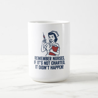Caneca De Café Funny Nurse Charting Quote Vintage Retro Nursing