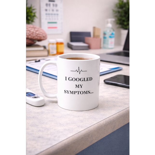 Caneca De Café Funny Nurse Custom  Mug “I Googled My Symptoms”  (Criador carregado)