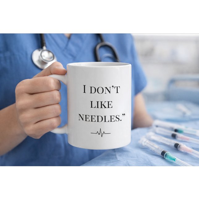 Caneca De Café Funny Nurse Mug “I Don’t Like Needles” Custom Gift (Criador carregado)