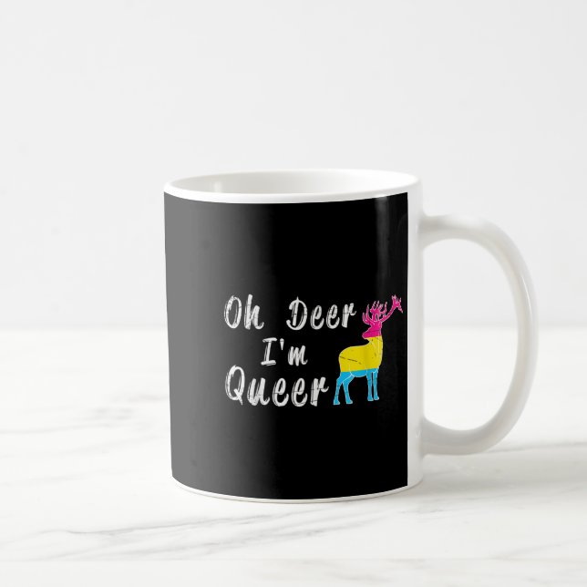 Caneca De Café Funny Oh Dear Im Queer Lgbtq Pride Month Gift Panu (Direita)