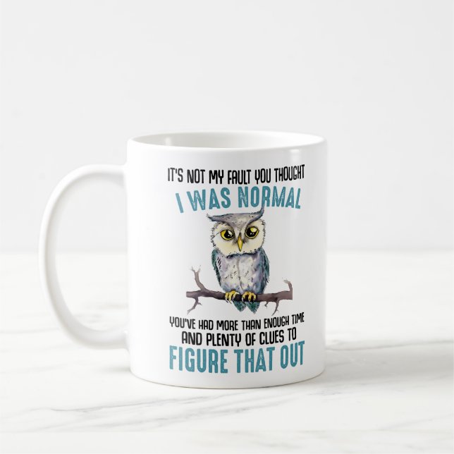 Caneca De Café Funny Owl Say (Esquerda)