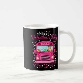 Caneca De Café Funny owls school bus driver happy valentines day