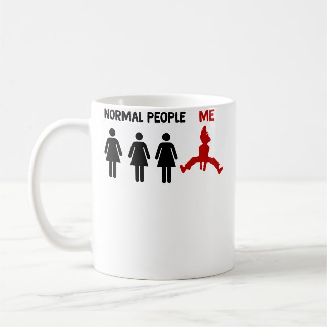 Caneca De Café Funny Parkour Normal Pepole Me Parkour Jumping Wom (Esquerda)