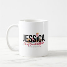 Funny Personalized Name Mug – Chief Snack Officer