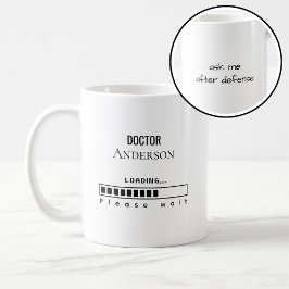 Caneca De Café Funny PhD Graduation Doctor Name Loading 