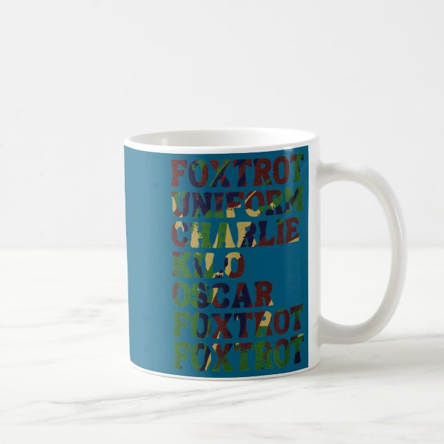 Caneca De Café Funny Phonetic Alphabet Nato Military Lice Army Ta (Direita)