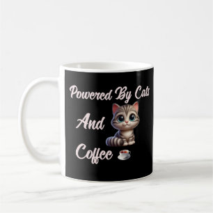 Caneca De Café Funny Powered By Cats & Coffee