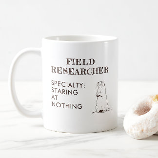 Caneca De Café Funny Prairie Dog Field Researcher Brown Design