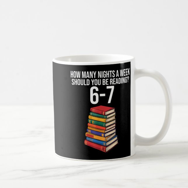 Caneca De Café Funny Reading Book Teacher 67 Six Seven Meme  (Direita)