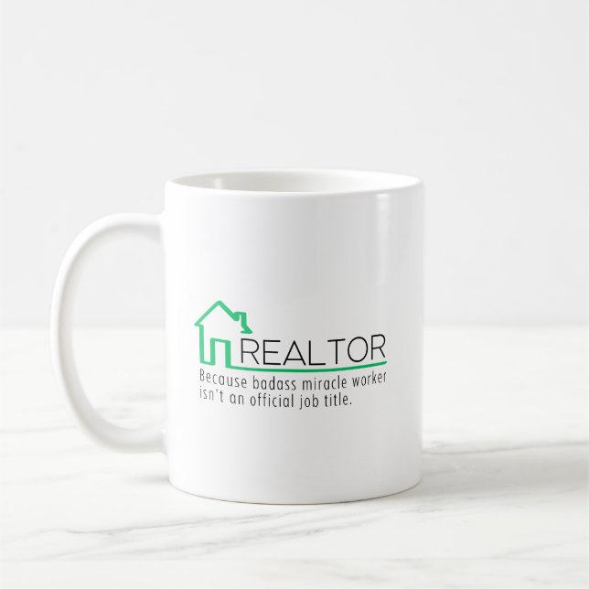 Caneca De Café Funny Realtor Miracle Worker (Esquerda)