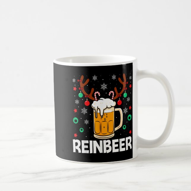 Caneca De Café Funny Reinbeer Winedeer Beer Wine Matching Couples (Direita)