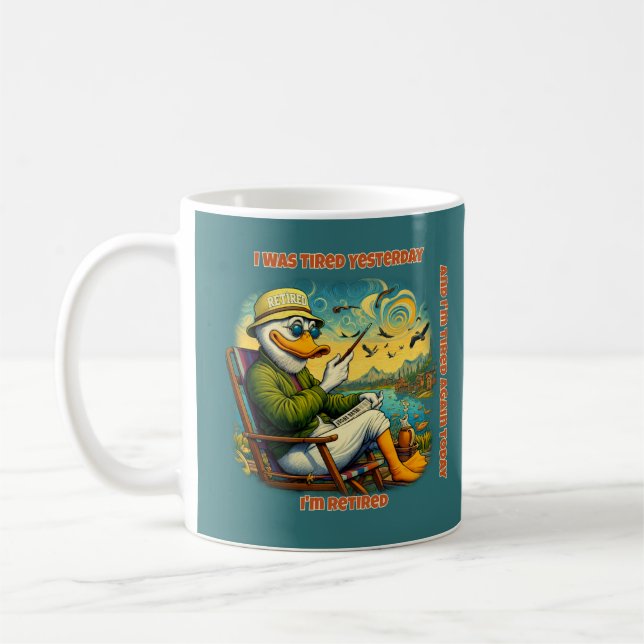 Caneca De Café Funny Retired Duck (Esquerda)