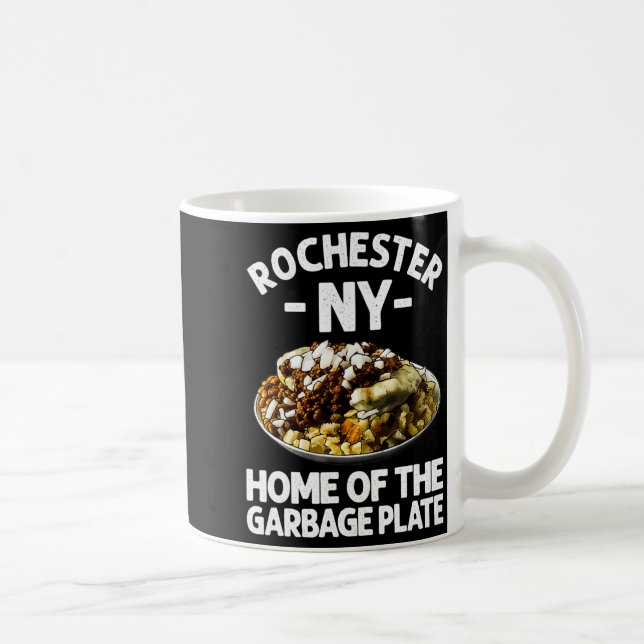 Caneca De Café Funny Rochester Ny Garbage Plate Gift Cool New Yor (Direita)