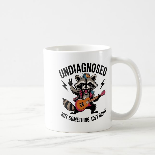 Caneca De Café Funny Rocking Racoon  (Direita)