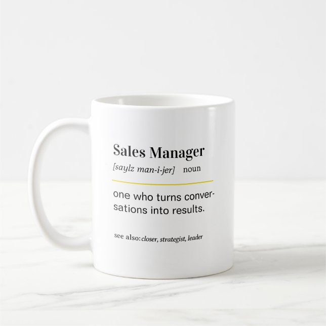 Caneca De Café Funny Sales Manager Gift Coffee Mug (Esquerda)