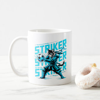 Caneca De Café Funny Samurai Cat Soccer - Gift for cat Lovers