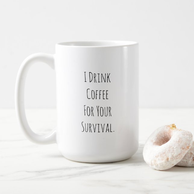 Caneca De Café Funny Sarcastic Coffee Quote Mug (Com Donut)
