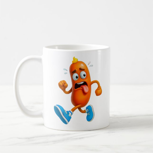 Caneca De Café Funny Sausage Panic  (Esquerda)