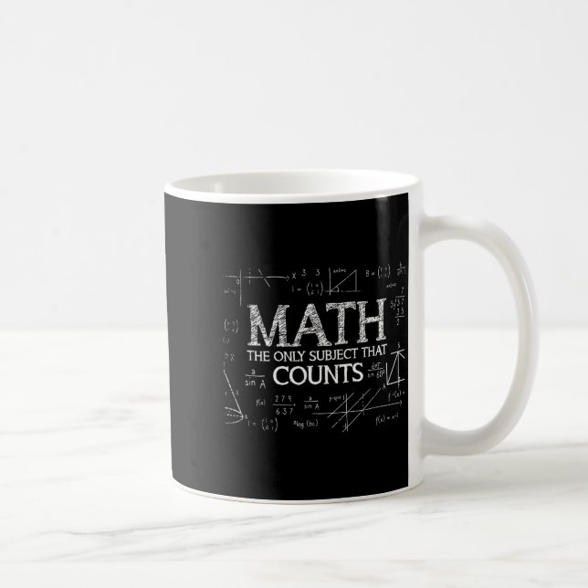 Caneca De Café Funny Science Nerd Math The Only Subject That Coun (Direita)