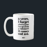Caneca De Café Funny Se Habla Spanglish Orud Latino Negro Branco<br><div class="desc">Faça o seu amor rir com esta caneca engraçada,  excelente para aqueles que são bilíngues,  acusados de latino ou pessoas que estão aprendendo espanhol. Outras opções disponíveis na coleção. Precisa de um produto diferente? por favor,  avise-me,  feliz em ajudar!</div>