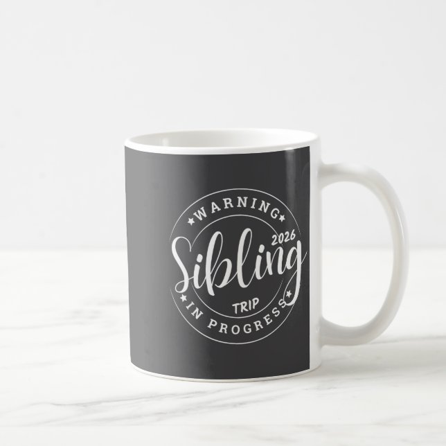 Caneca De Café Funny Sibling Trip 2026 Family Matching Girls Sist (Direita)