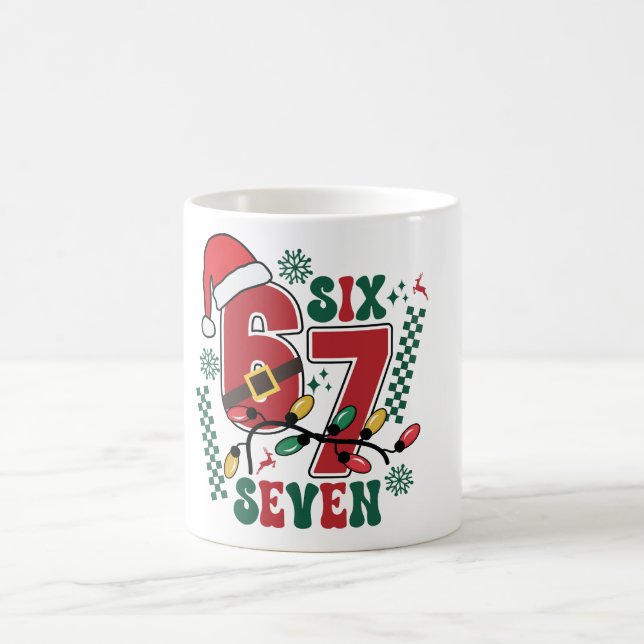 Caneca De Café Funny Six Seven 67 6 7 Meme Fun Christmas Gift (Centro)