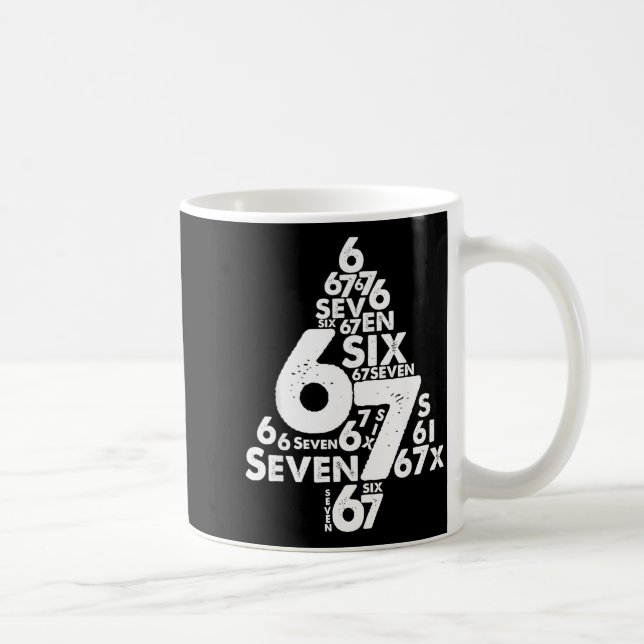 Caneca De Café Funny Six Seven 6 7 Christmas Tree Meme Christmas  (Direita)