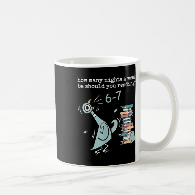 Caneca De Café Funny Six Seven 6 7 Meme Teacher Design Reading 6- (Direita)