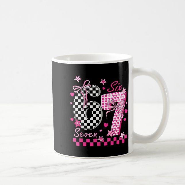 Caneca De Café Funny Six Seven Coquette 6 7 Meme Men Women Valent (Direita)