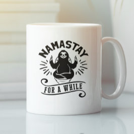Caneca De Café Funny Sloth Bathroom Humor Namastay