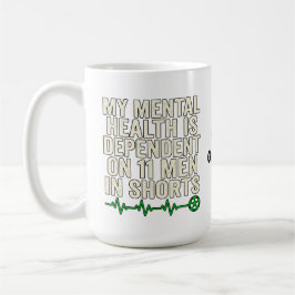 Caneca De Café Funny Soccer Fan Mental Health Heartbeat Graphic 