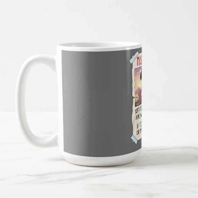 Caneca De Café Funny T Rex Tshirt, Funny Missing Pet Tee, Dinosau (Esquerda)