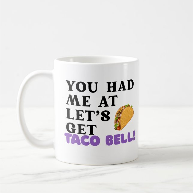Caneca de Café Funny Taco, Presente de Humor para  (Esquerda)