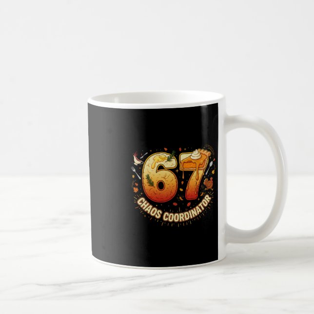 Caneca De Café Funny Thanksgiving Chaos Coordinator 67 Meme Fall  (Direita)