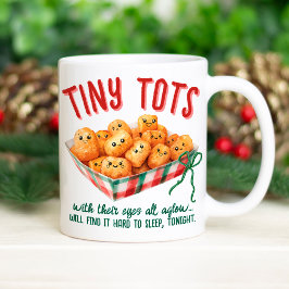 Caneca De Café Funny Tiny Tater Tots Holiday Humor Christmas Gift